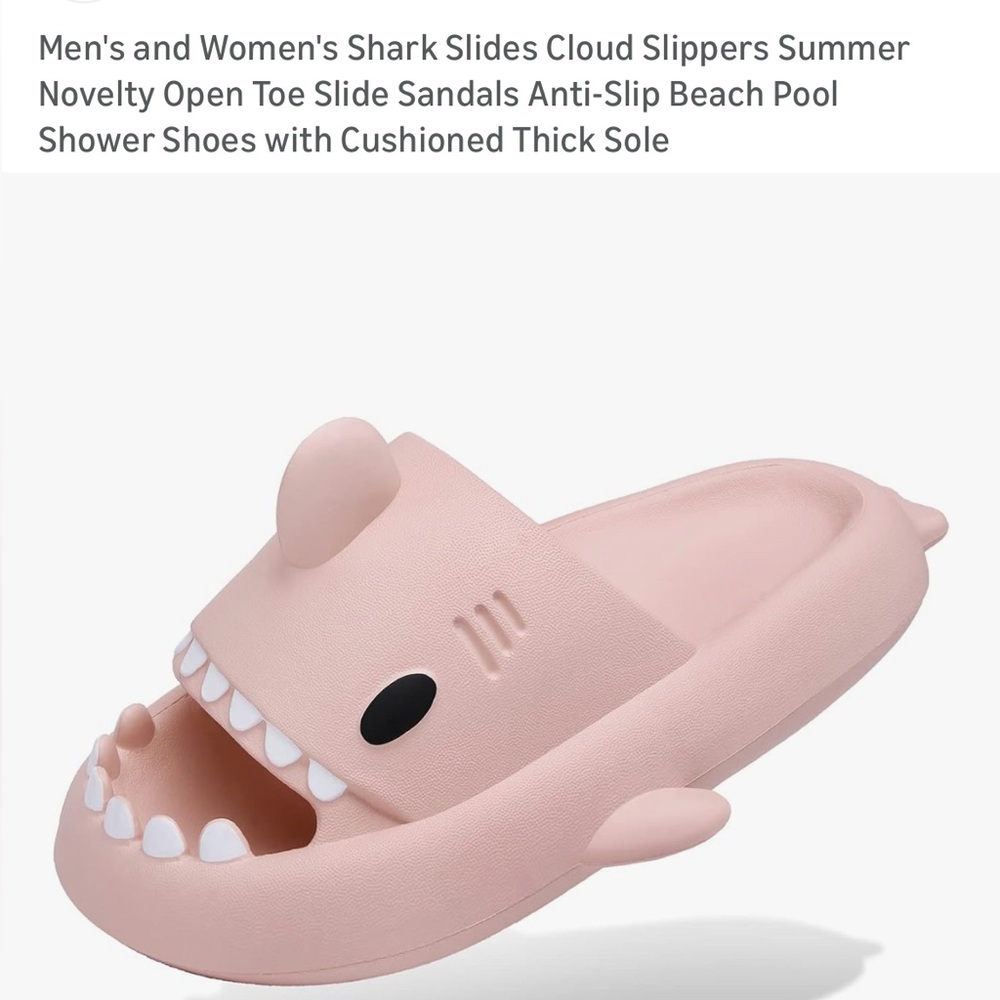 Pink Shark Sandals for Women Size 6